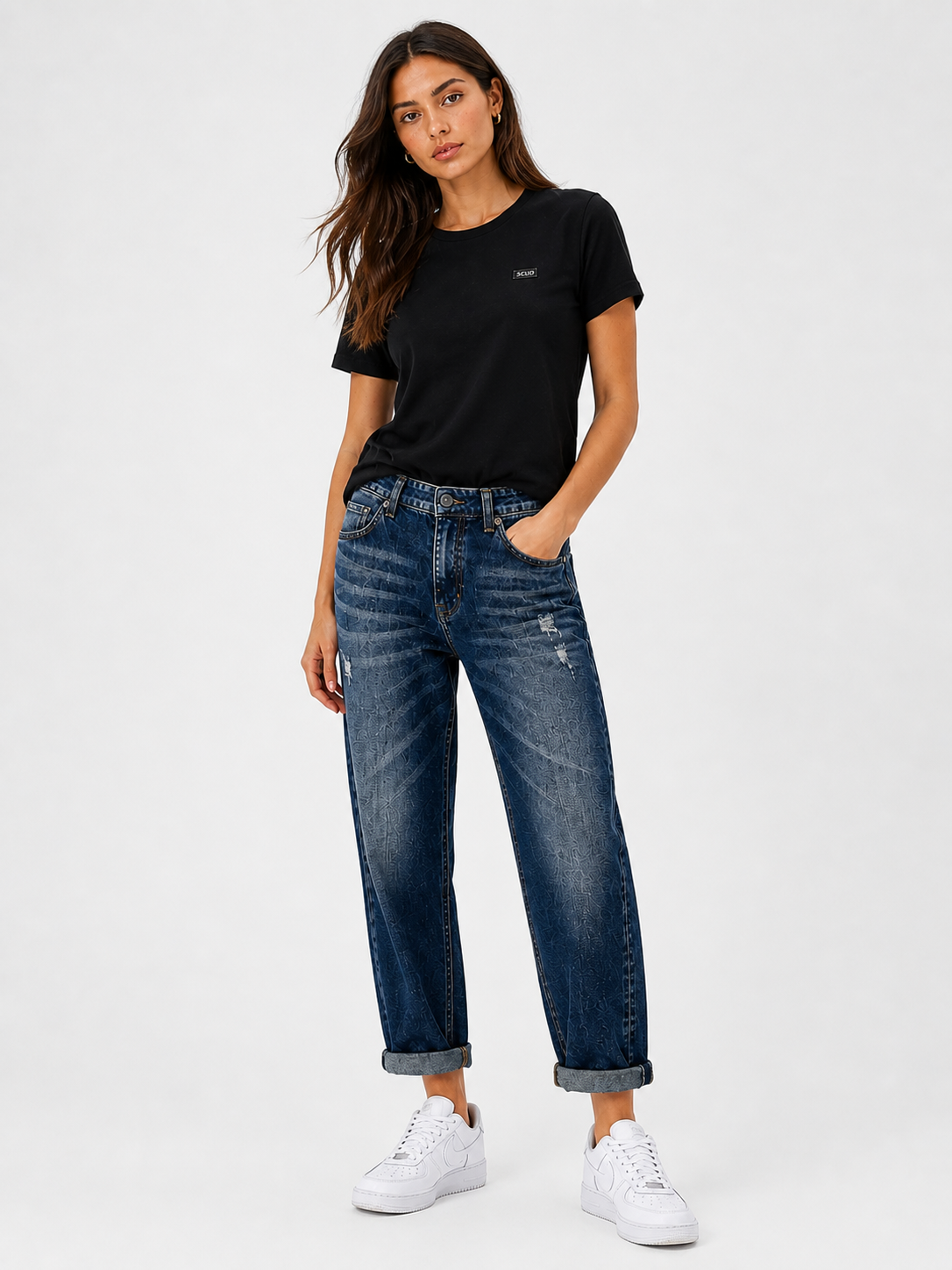 Scud Jeans Denim Blue Distressed